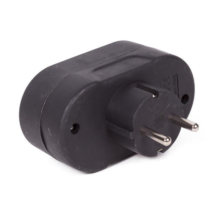 Benson Horizontale Stopcontactsplitter – 2-weg – met Randaarde & Kinderbeveiliging – Zwart