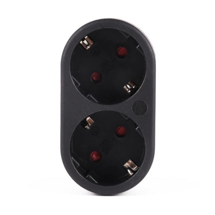 Benson Horizontale Stopcontactsplitter – 2-weg – met Randaarde & Kinderbeveiliging – Zwart