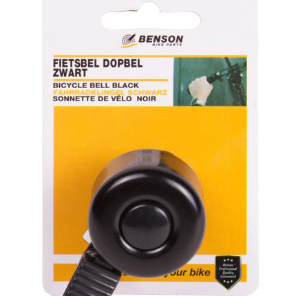 Benson Compacte Fietsbel - 35 mm - Aluminium - Zwart
