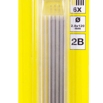 Benson Navulling Markeerpotlood 6-delig - 4x Grafiet & 2x Geel