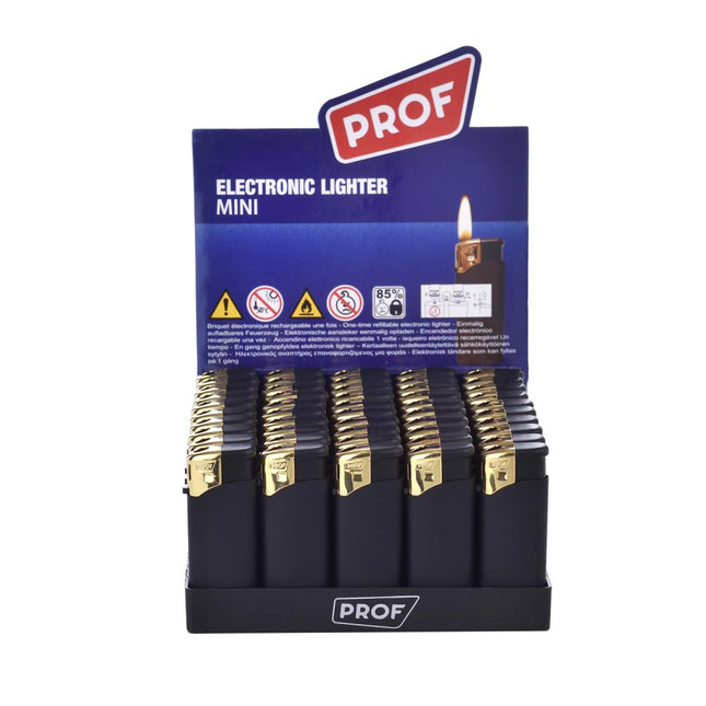 Prof Aansteker Mini Black Rubber - Soft Touch - Gasaansteker