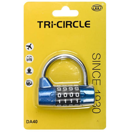 Tri-Circle Cijferhangslot – 54 mm – Zinklegering – 4-Cijferige Combinatie