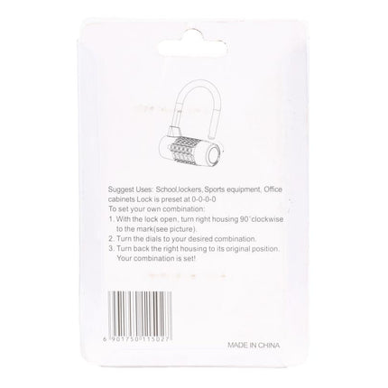 Tri-Circle Cijferhangslot – 65 mm – 5-Cijferig – Chroom – Robuust