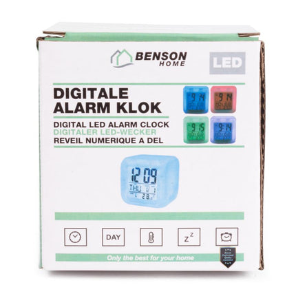 Benson Digitale Wekker met LED-verlichting - Tijd, Datum & Temperatuur