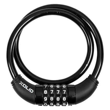 Xolid Kabel Cijferslot - Ø 10 mm x 650 mm - Zwart - Instelbare Code