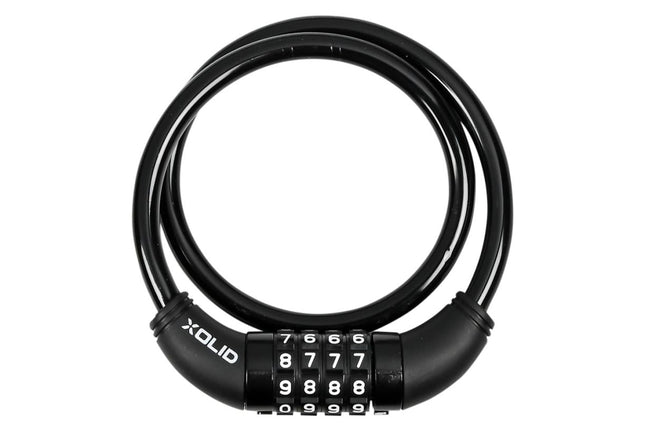 Xolid Kabel Cijferslot - Ø 10 mm x 650 mm - Zwart - Instelbare Code