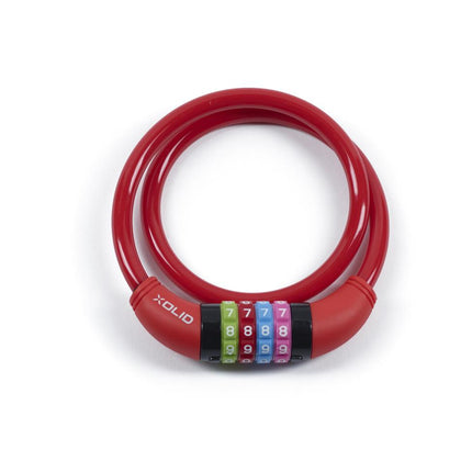 Xolid Kabel Cijferslot - Ø 10 mm x 650 mm - Rood