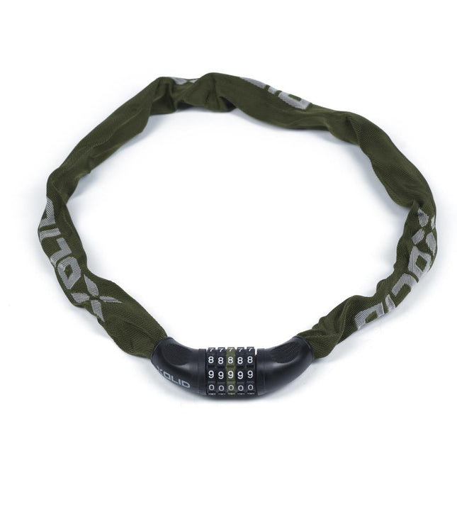 Xolid Ketting Cijferslot - 6 mm x 900 mm - Army Green - Gehard Staal
