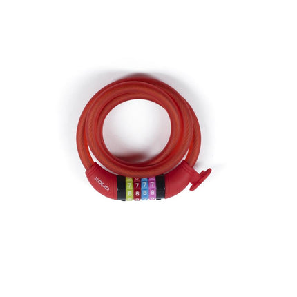 Xolid Kabel Cijferslot - Ø 12 mm x 1200 mm - Rood - Instelbaar