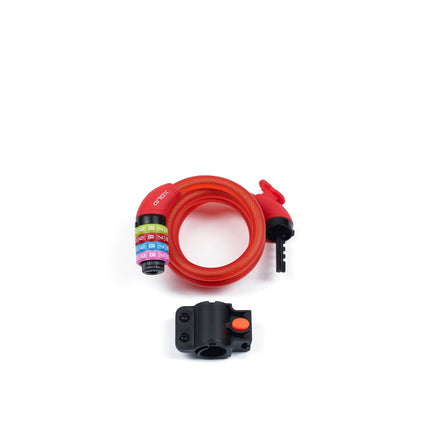 Xolid Kabel Cijferslot - Ø 12 mm x 1200 mm - Rood - Instelbaar