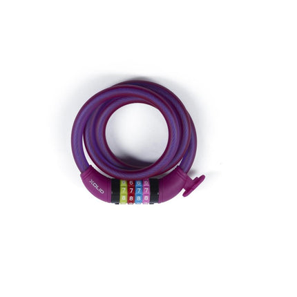 Xolid Kabel Cijferslot - Ø 12 mm x 1200 mm - Paars - Instelbaar