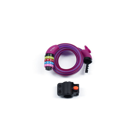Xolid Kabel Cijferslot - Ø 12 mm x 1200 mm - Paars - Instelbaar