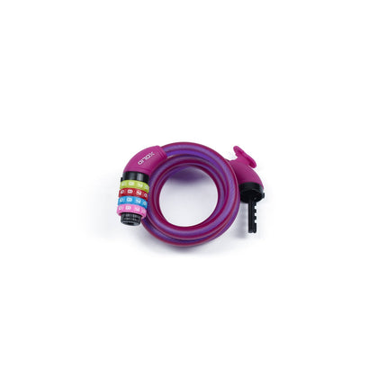 Xolid Kabel Cijferslot - Ø 12 mm x 1200 mm - Paars - Instelbaar