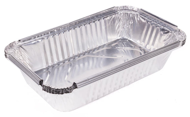 Benson BBQ Grillschalen - Aluminium - 5 Stuks - 25x14x5,5 cm