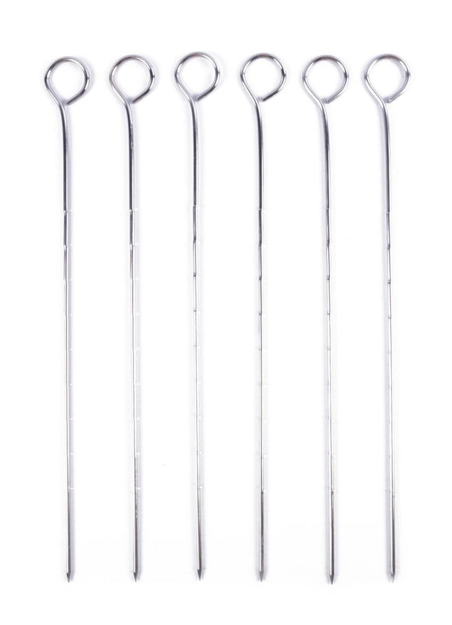 Benson Grill Spiesen - 28 cm - RVS - 6 Stuks - Voor BBQ & Marshmallows
