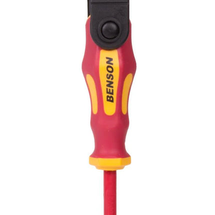Benson Geïsoleerde VDE Platte Schroevendraaier - 4 x 100 mm - Rood