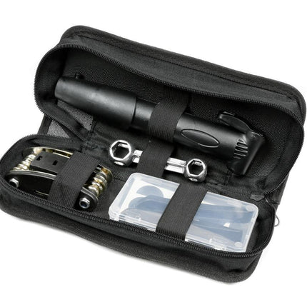 Benson Deluxe Fietsreparatieset in Etui - 16-delig - Inclusief Minipomp & Multitool - Zadeltas Bevestiging