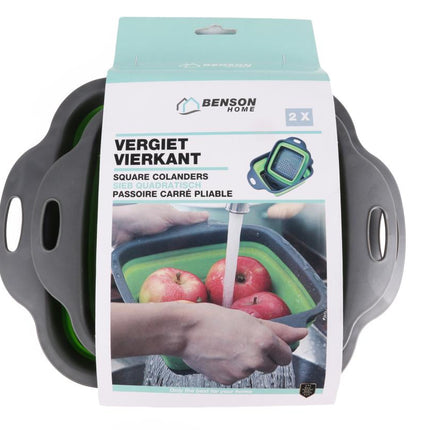 Benson Multifunctionele Keukenrasp - Met Opvangbak - 3 Raspgroottes - 23,5 cm