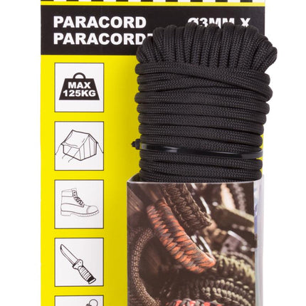 Benson Nylon Paracord Zwart 3mm x 15 Meter - 125 kg