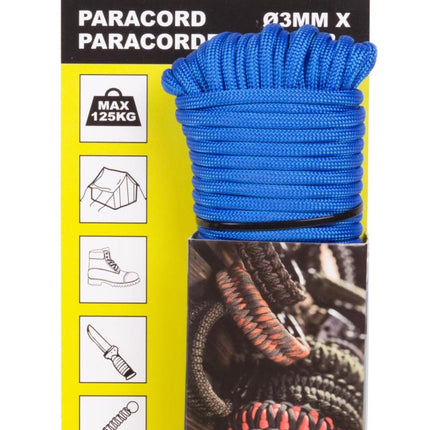 Benson Paracord Blauw 3 mm x 15 Meter - Sterk en Weerbestendig