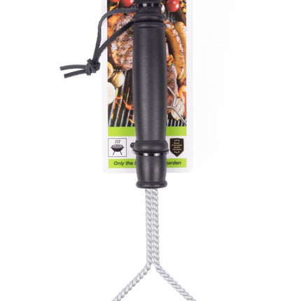 Benson BBQ Borstel - 15 cm Breed - Met Ophangkoord - Staal