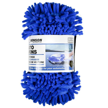 Benson Dubbelzijdige Autospons – Rasta Microvezel & Insectennet – Blauw