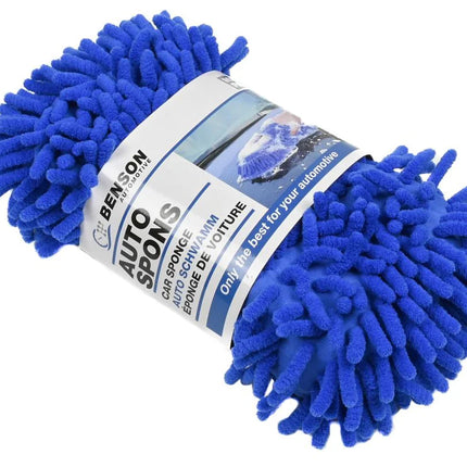 Benson Dubbelzijdige Autospons – Rasta Microvezel & Insectennet – Blauw