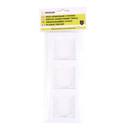 Benson 3-voudig Afdekraam – Wit – 223 x 81 mm