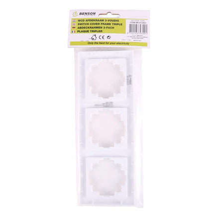 Benson 3-voudig Afdekraam – Wit – 223 x 81 mm