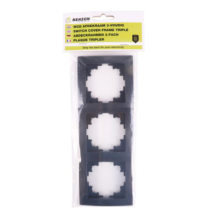 Benson 3-voudig Afdekraam – Zwart – 223 x 81 mm