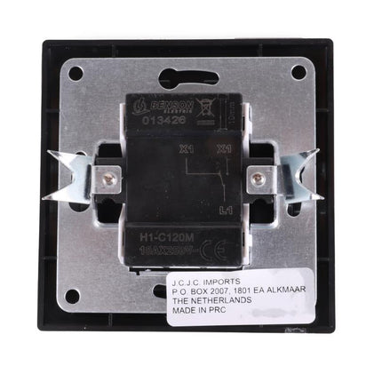 Benson Inbouw Schakelaar – Matzwart – Stijlvol Design – 81 x 81 mm