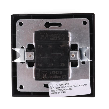 Benson Inbouw Wisselschakelaar – Matzwart – Modern Design – 81 x 81 mm