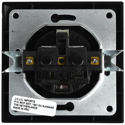 Benson Inbouw Stopcontact – Zwart – Randaarde – Stijlvol Design