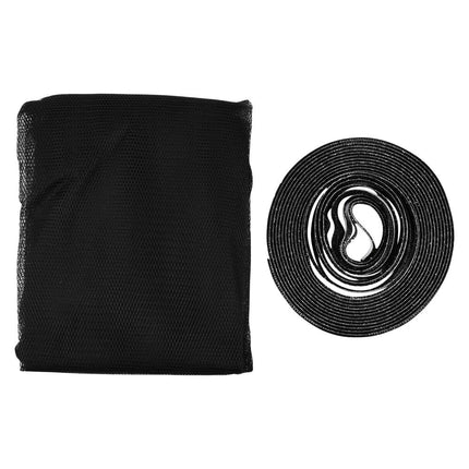 Benson Horrengaas voor Raam - 130 x 150 cm - Zwart - Inclusief Klittenband
