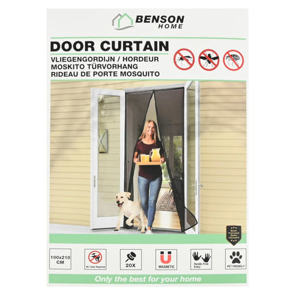Benson Magnetische Hordeur - 100 x 210 cm - Vliegengordijn