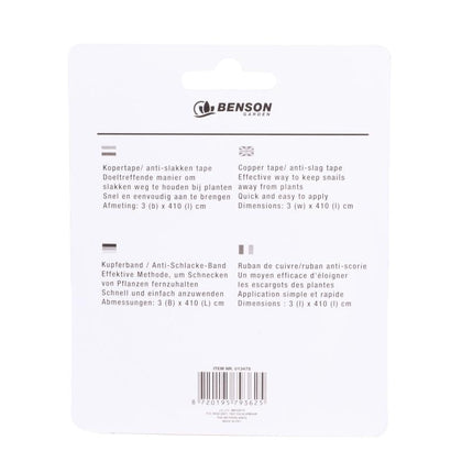 Benson Anti-Slakken Kopertape - 4,1 Meter x 30 mm - Diervriendelijk