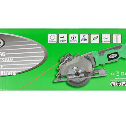 Hofftech Compacte Cirkelzaag met Laser - 480W - Ø115 mm