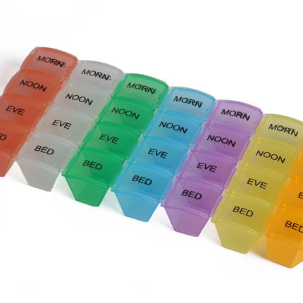 Benson Pillendoos Toren – 7 Dagen – 4 Vakken per Dag – Multicolor – Ø 85 mm