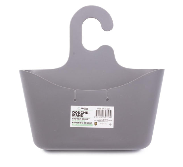 Benson Douchemand met Ophanghaak - Polypropyleen - Grijs - 28 cm