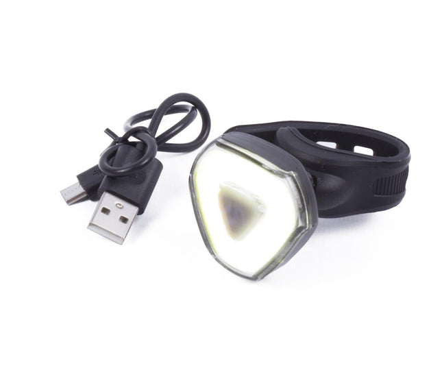 Benson USB Oplaadbare Fietskoplamp - 18 LED Chips - Wit Licht - 6 Standen - Regenwaterdicht