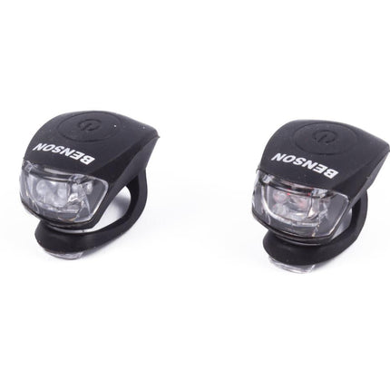 Benson LED Fietslamp Set - Flexibel Silicone - Zwart - Waterdicht - 2-delig