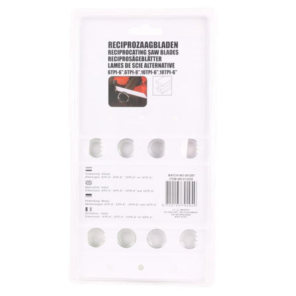 Benson Reciprozaagbladen Set - 4-delig - Bi-Metaal - Voor Metaal