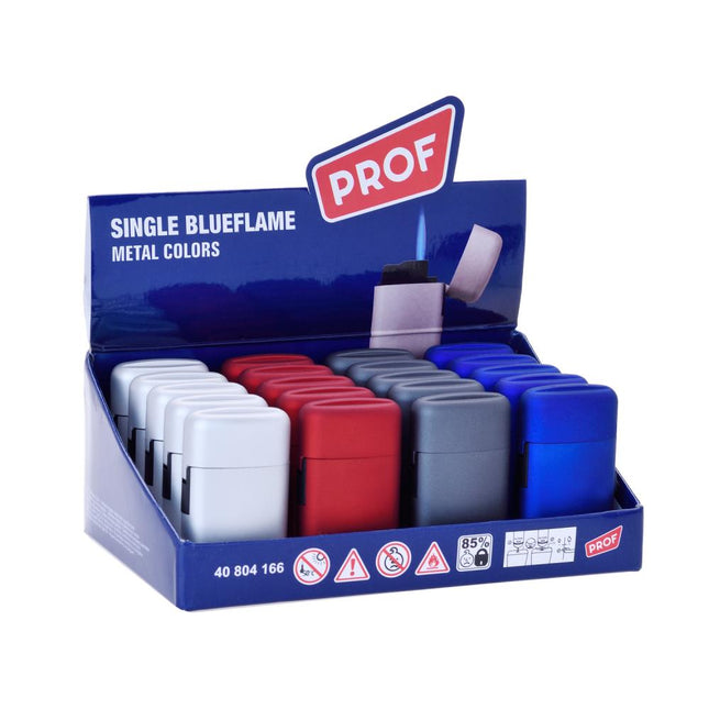Prof Stormaansteker Jetflame - Metal Colors - Windproof - Blauwe Vlam