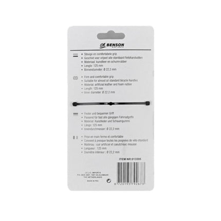 Benson Retro Fietshandvatten - 125 mm - Kunstleer - Cognac Bruin