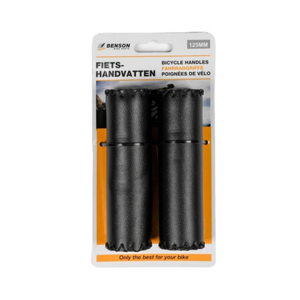 Benson Retro Fietshandvatten - 125 mm - Kunstleer - Zwart