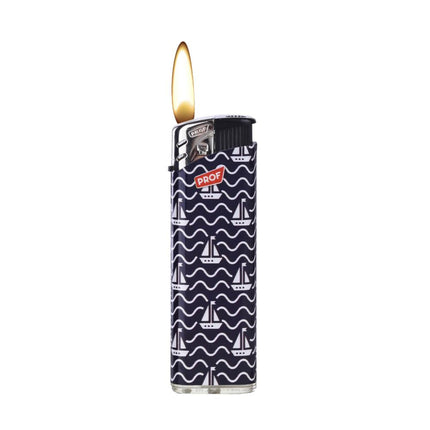 Prof Aansteker Navyprint - Marineblauw Design - Stijlvolle Gasaansteker