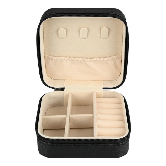Benson Sieradendoos Reis - Zwart - Compact - Rits - 9.5 x 9.5 x 5 cm