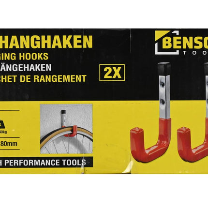 Benson Ophanghaken Set - 2 Stuks - 40 kg Draagvermogen - 12 x 8 cm