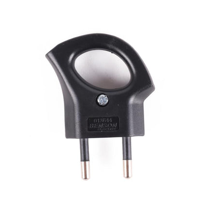 Benson Platte Eurostekker – Easy Grip – Zwart – 10 Ampère – 2500 Watt