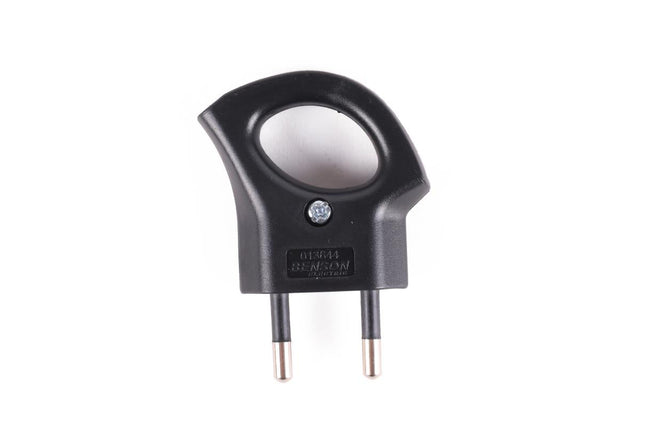 Benson Platte Eurostekker – Easy Grip – Zwart – 10 Ampère – 2500 Watt